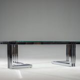 Vintage Coffee Table in Chrome and Glass, 1960s