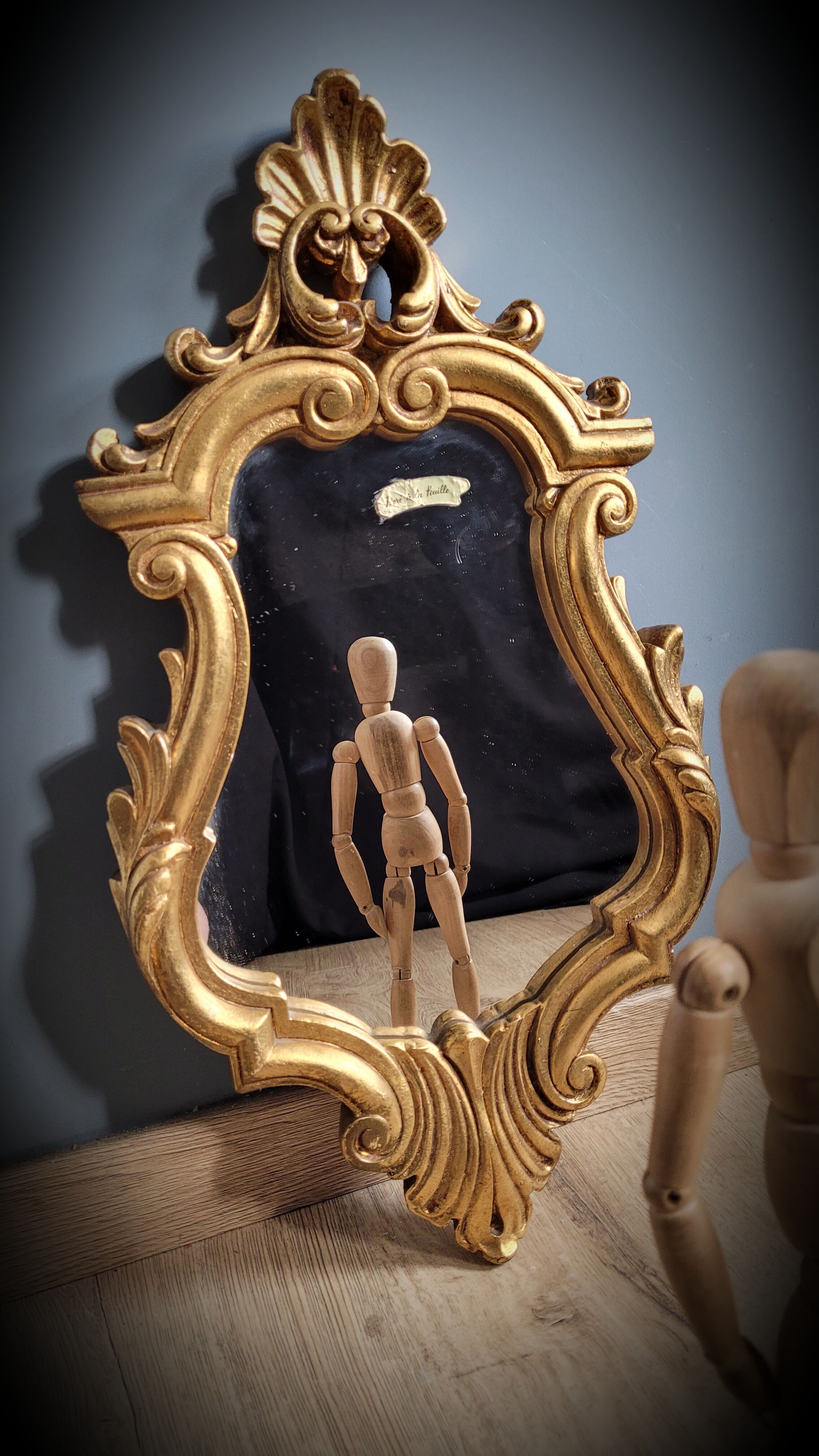 Mirror 48x28 gilded with leaf