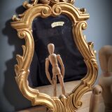 Mirror 48x28 gilded with leaf