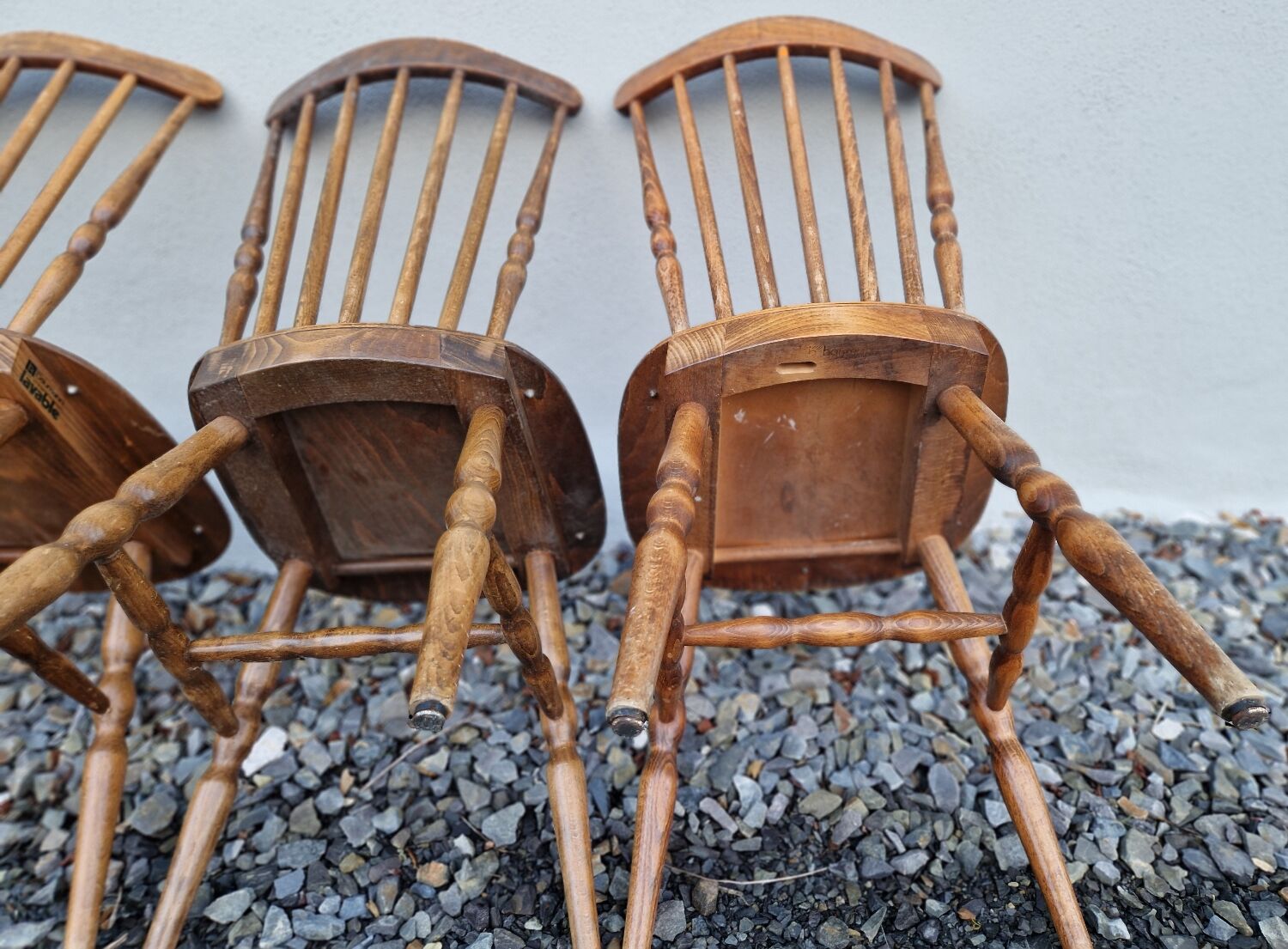 Set of 6 Baumann chairs in turned wood