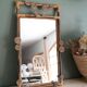 Antique rattan mirror