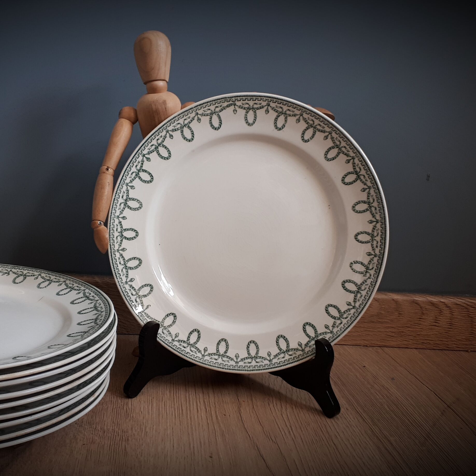 Lot de 6 assiettes plates Boch Bonaparte