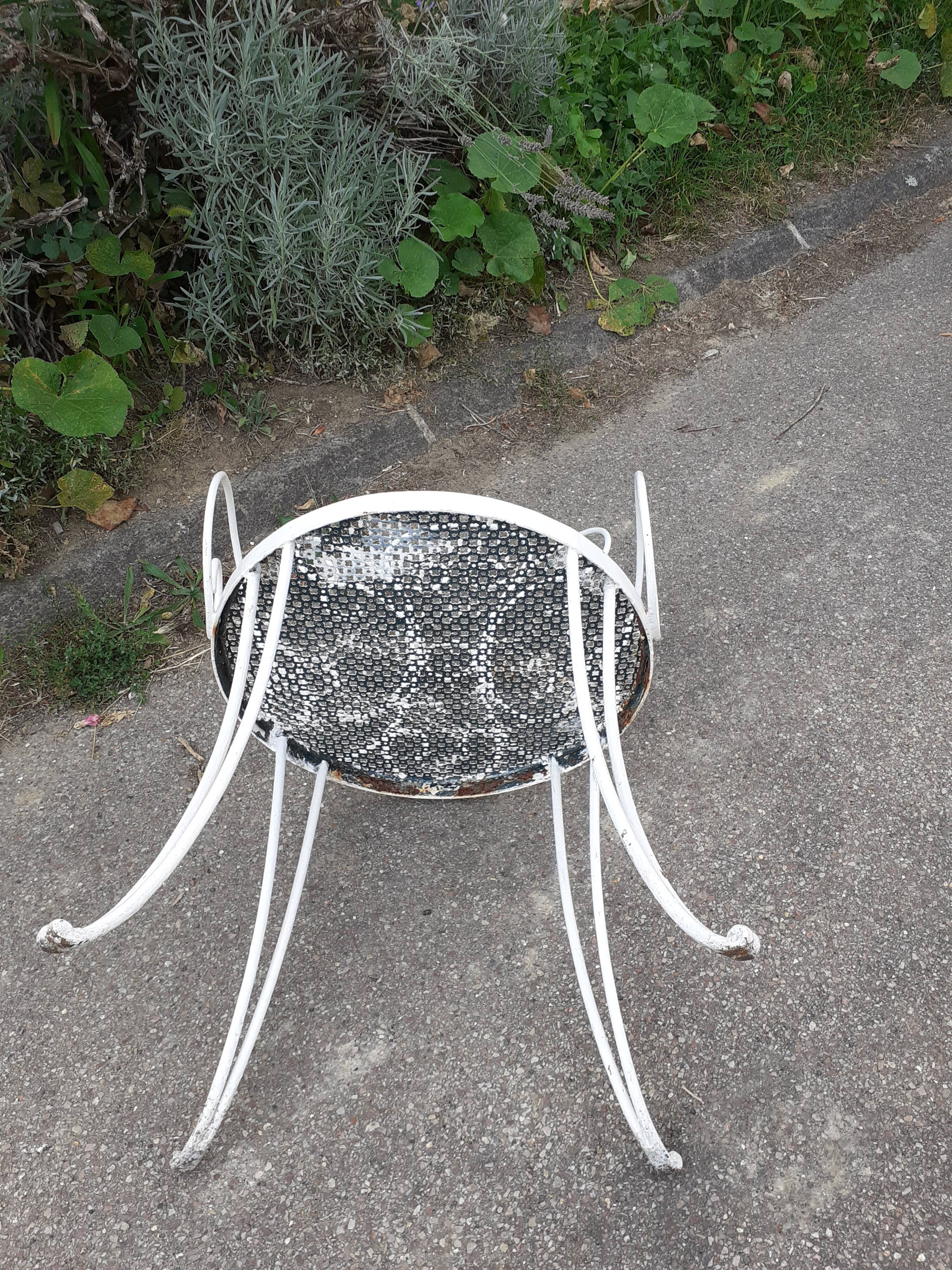 Old wrought iron garden furniture