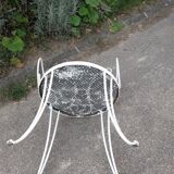 Old wrought iron garden furniture