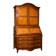 Secrétaire scriban en placage de ronce – travail ancien