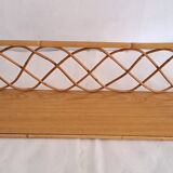 Pair of wall shelves made of bamboo and rattan
