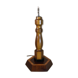 Pied de lampe bois en marqueterie