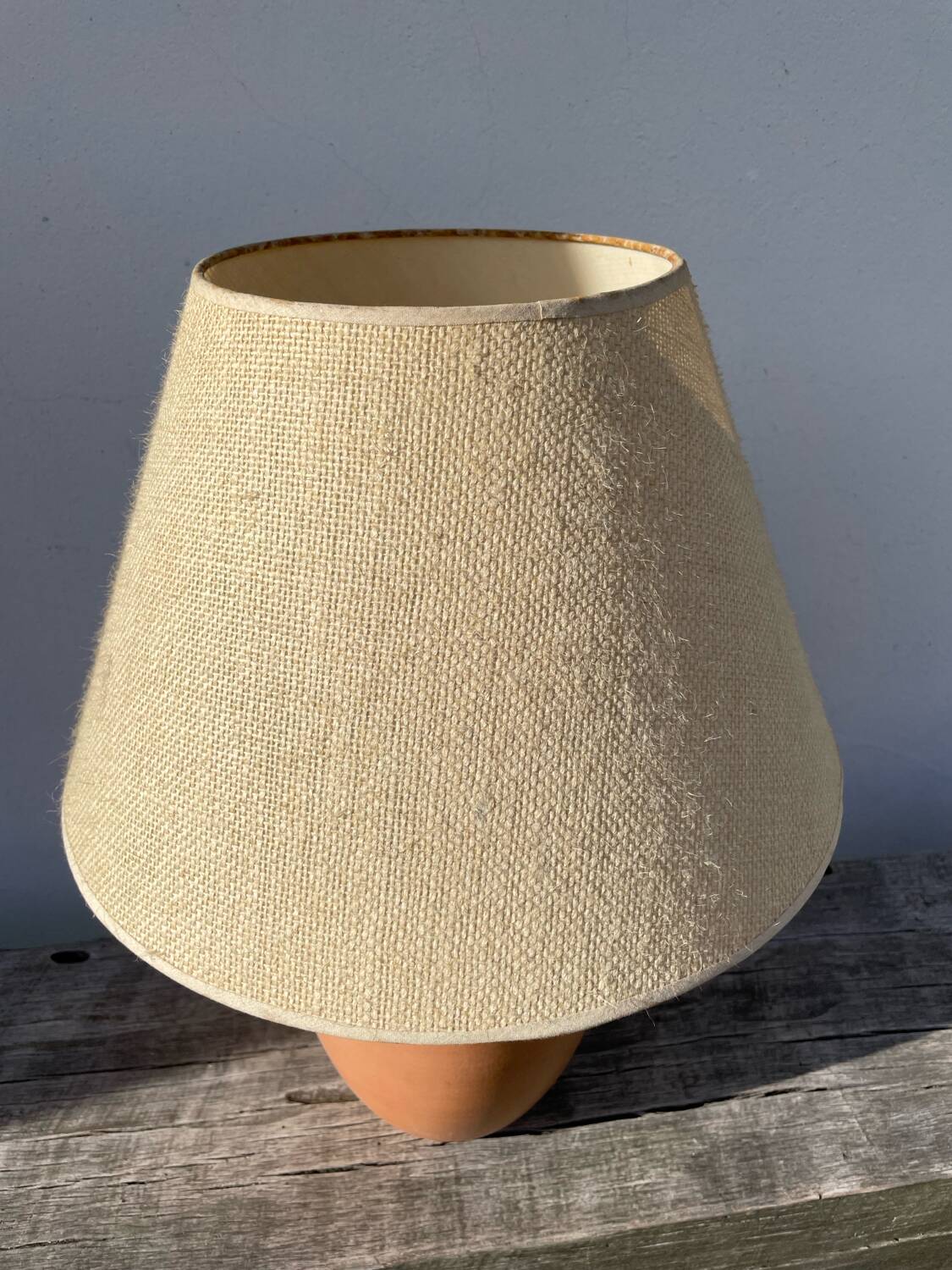 Terracotta ceramic lamp