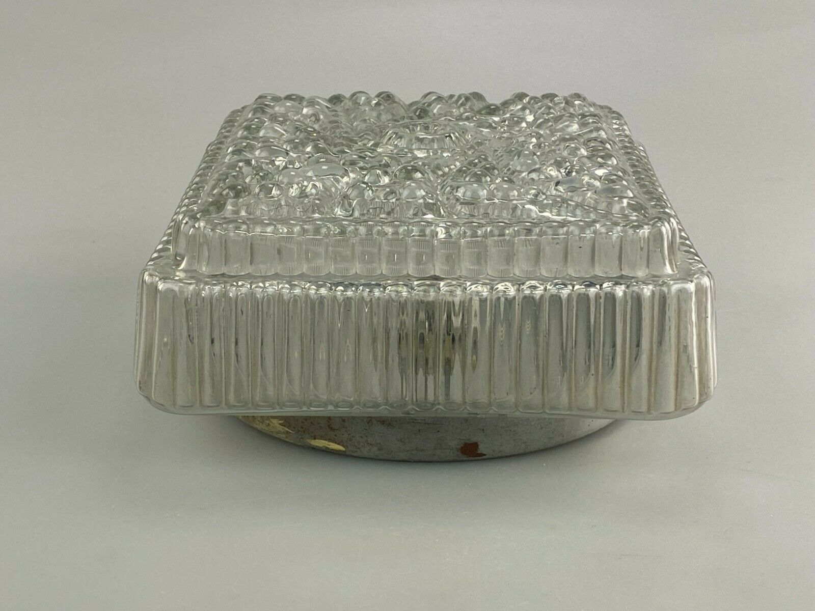 60s 70s Lamp Plafoniere Flush Mount Glass Space Age Design 70s