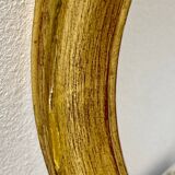Old oval shaped wooden frame