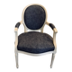 Médaillon Bleu Chiné Blanc  Epoque XIXe Restauré Traditionnellement