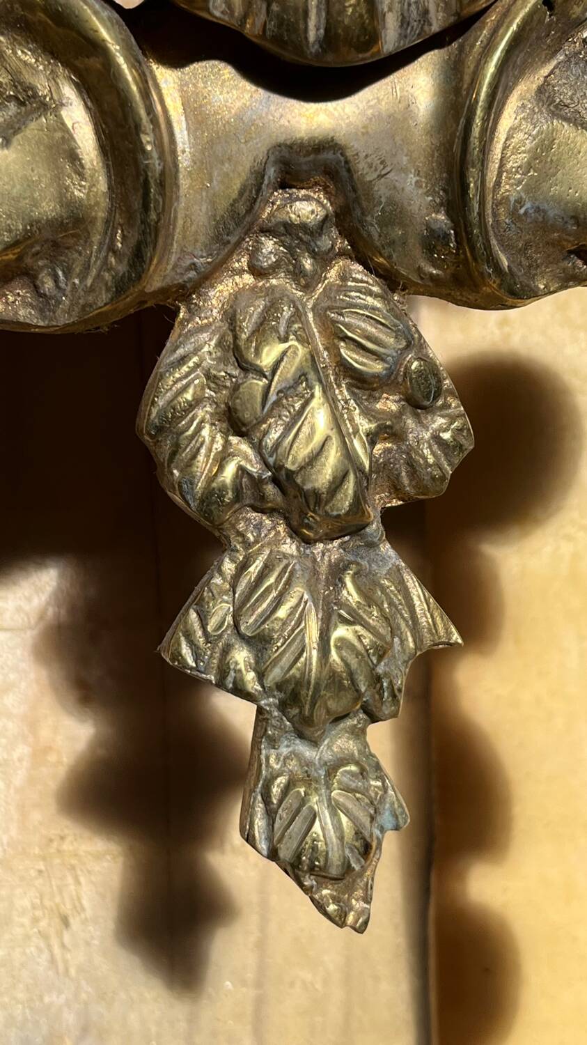 Pair of LXV style gilt bronze wall lights