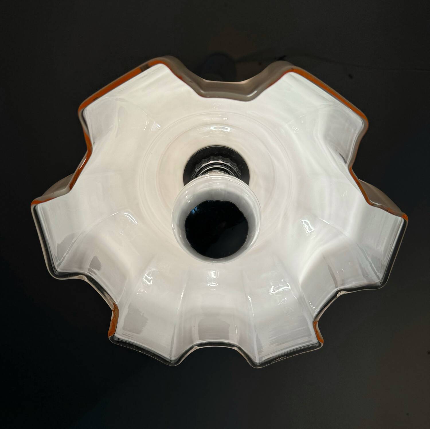 Opaline chandelier Czechoslovakian design 1960s