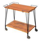 1950s modernist rolling serving table