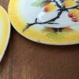 Set of 8 small fruit slip plates Orchies Moulin des Loups