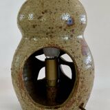 Lampe veilleuse chouette en grès Guy Baudat
