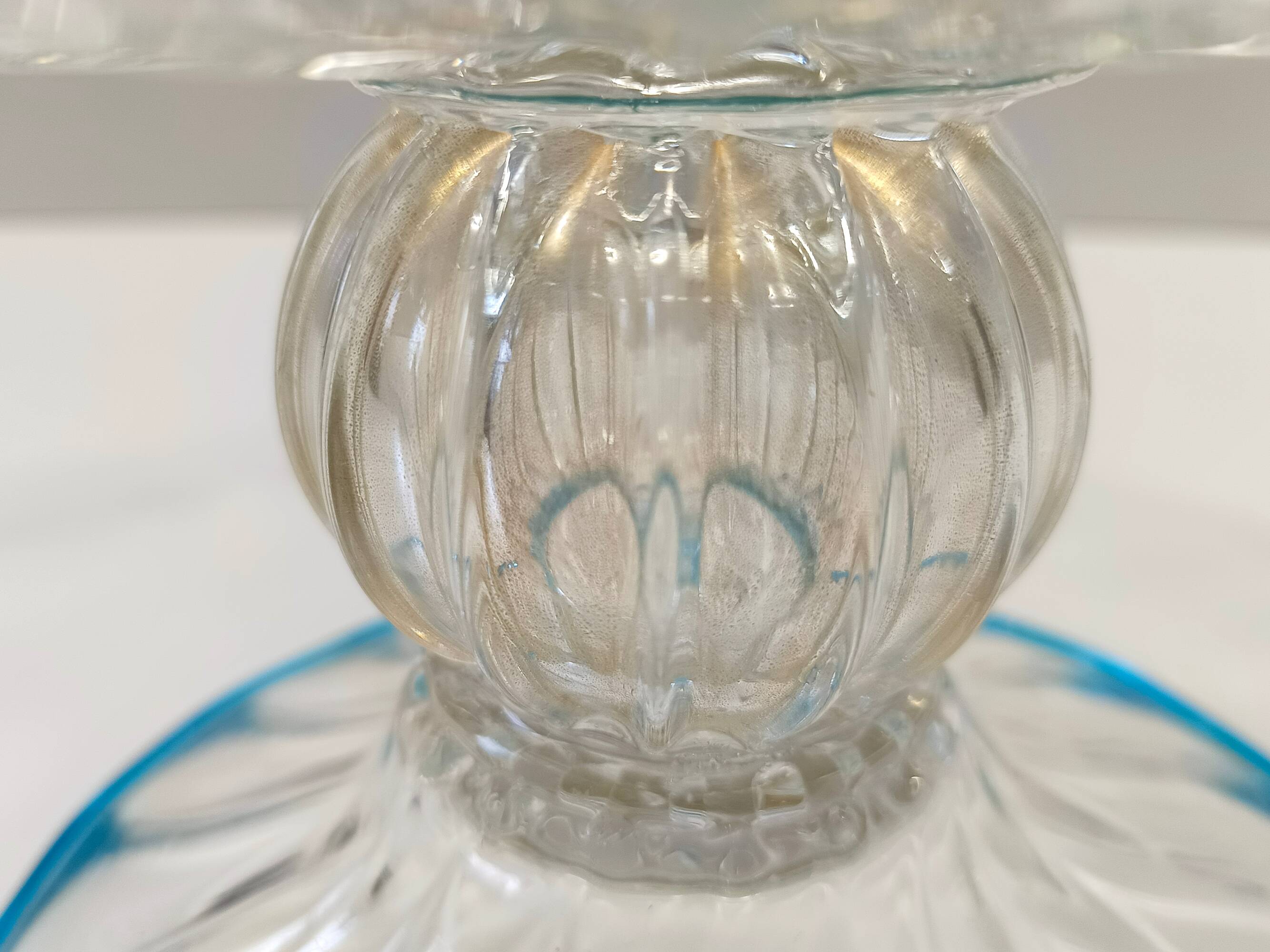 Murano Glass Centerpiece - Pedestal Bowl attr. to Alberto Doná, Italy