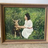 Portrait of a woman and her dog