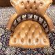 Classic English Cognac Chesterfield Desk Chair