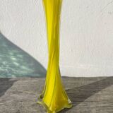 Murano yellow glass soliflore vase, 1960
