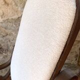 White terry fabric rocking chair