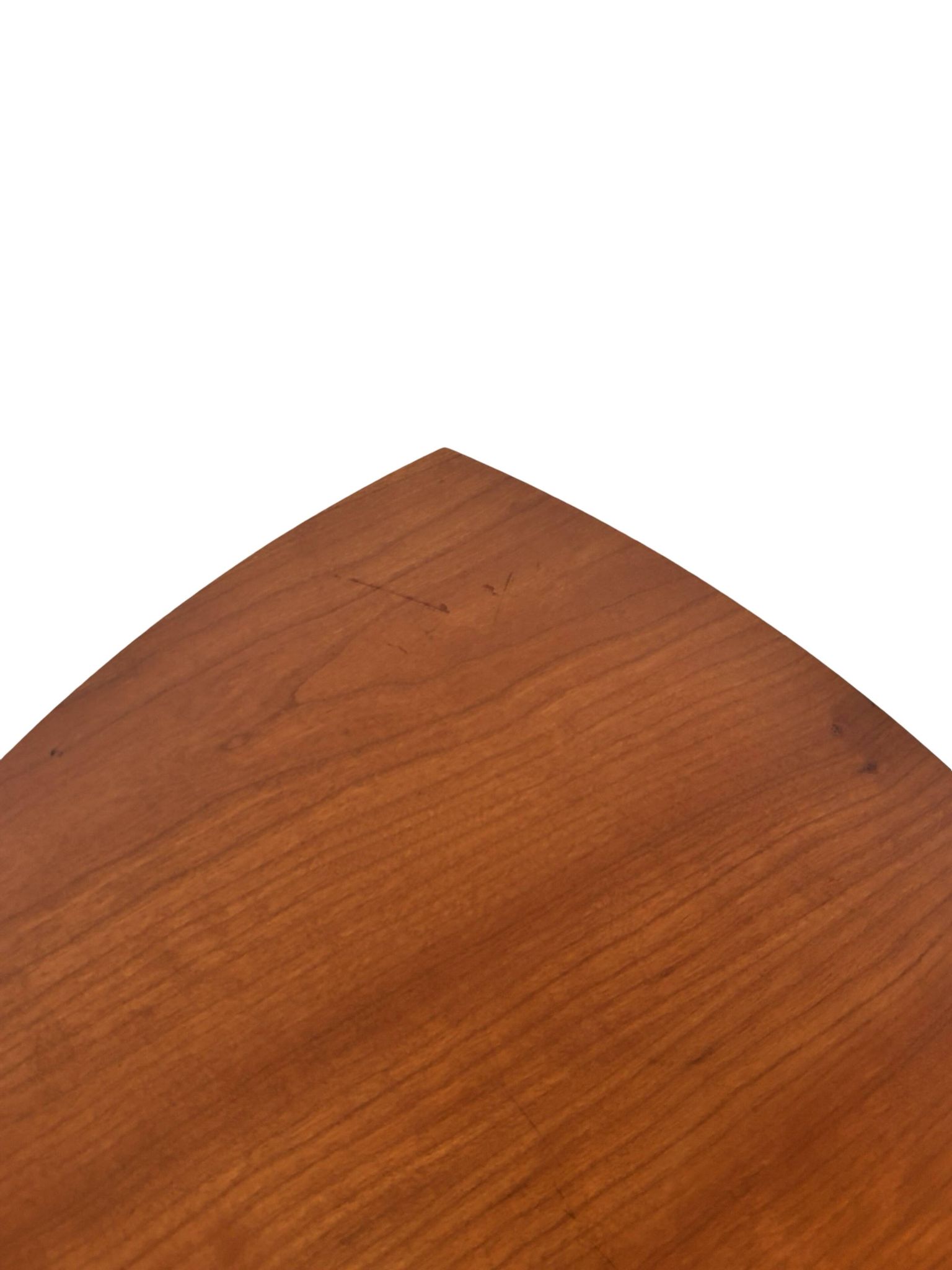 Vintage set of 3 wooden and metal side tables from the 1980s