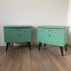 Pair of revamped 60s bedside tables