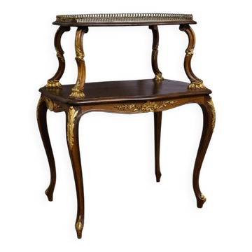 Louis XV style console table with two tiers.