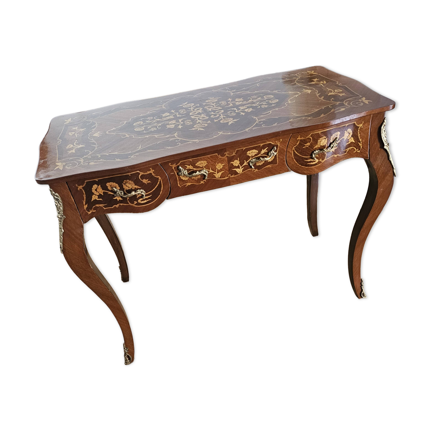 Bureau de style Baroque, 3 tiroirs