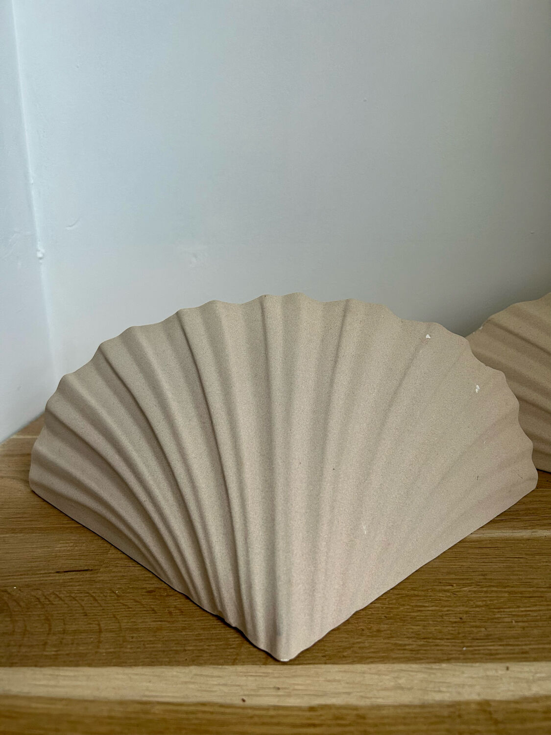 Pair of vintage wall lamp plaster, France 1980