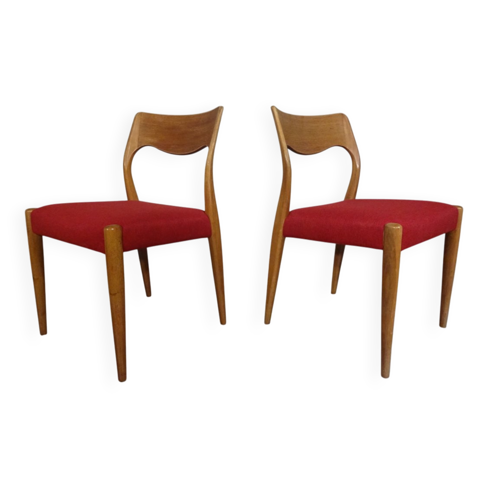 Set of Danish Oak Dining Chairs, 1960s