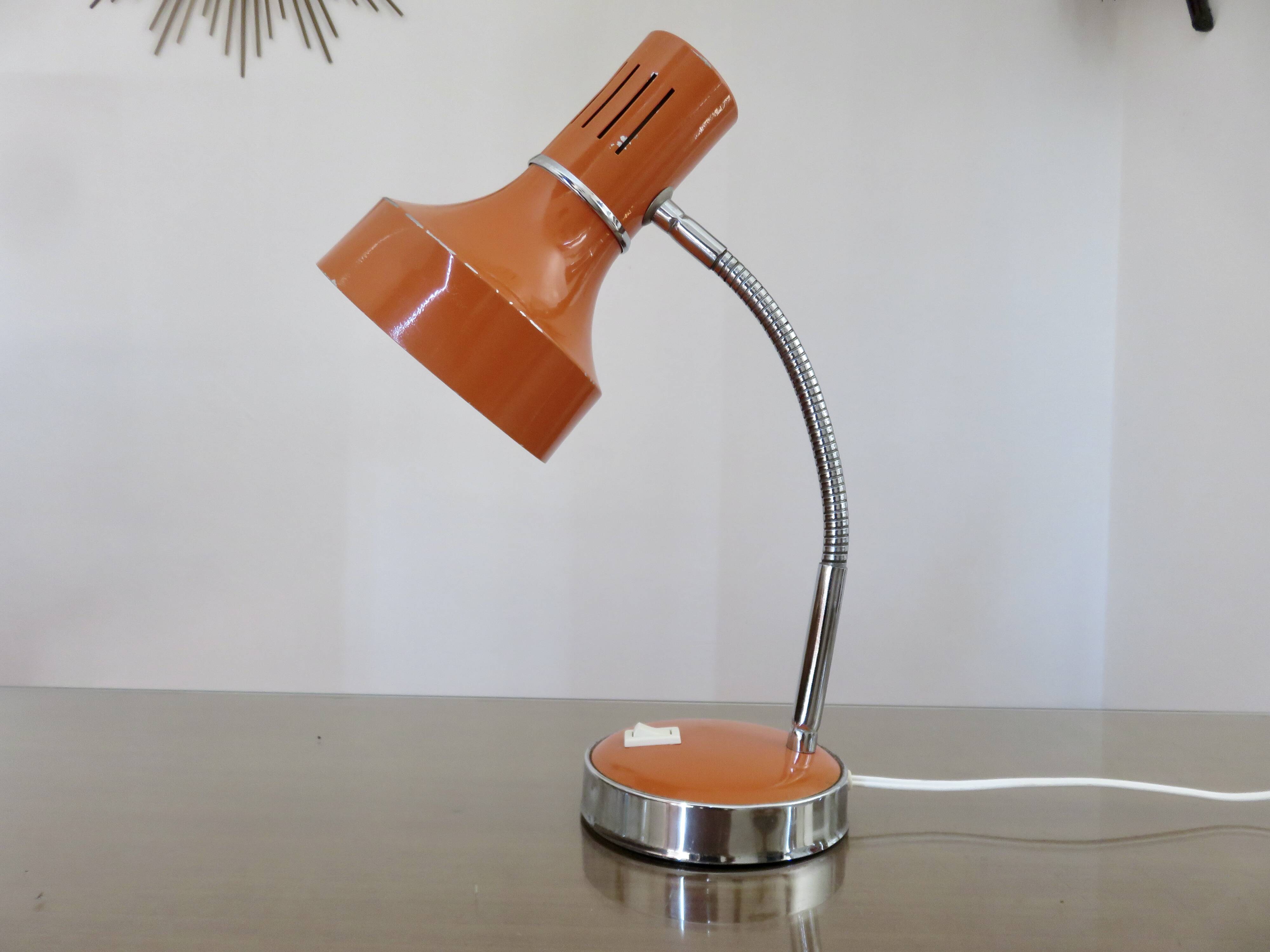 Orange Italian lamp from the 70s