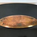 Scandinavian brass cup, shuttle shape, 60s