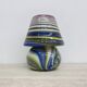 Mid-century swirl glass mushroom table lamp signed, 1970s
