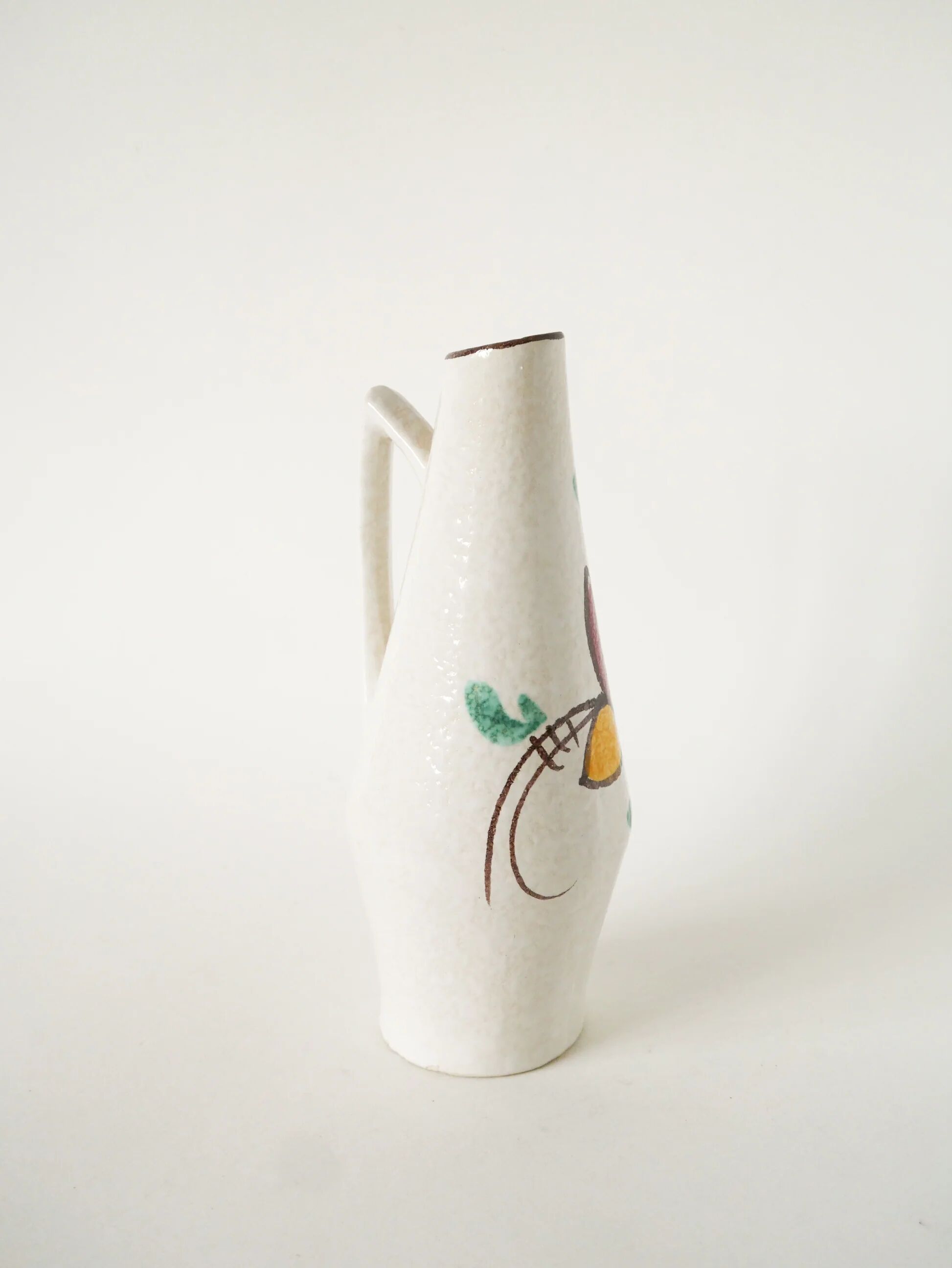 Ceramic vase, floral patterns, made in Germany, 1970.