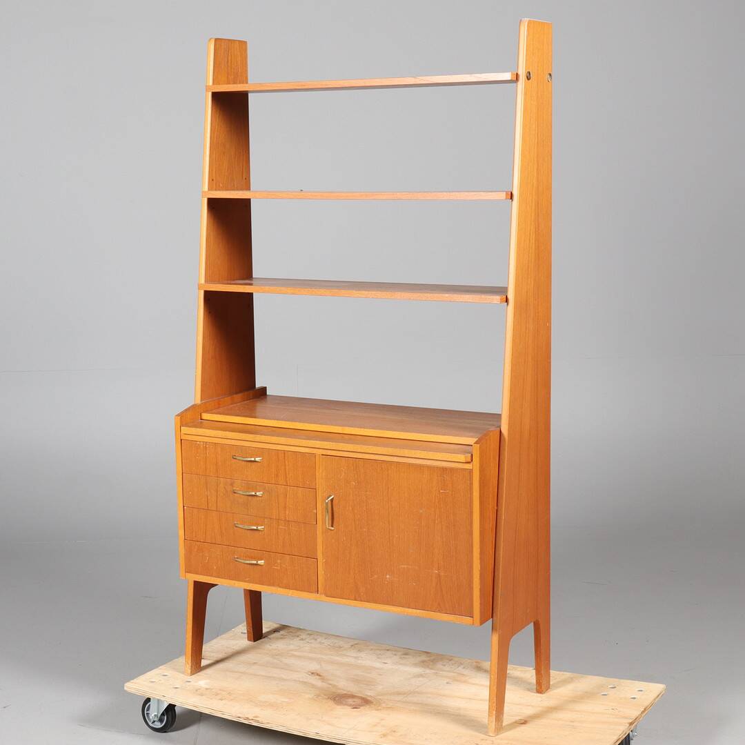 Multifunction teak bookcase 1960 Denmark