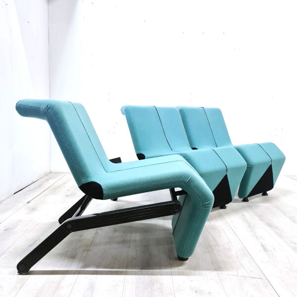Canapé modulaire post-moderne de style Memphis par Thierry Belt pour Artifort, Pays-Bas années 1980