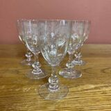 Set of 6 St Louis crystal white wine glasses, Cléo model
