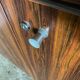 Storage cabinet 2 doors 2 shelves in veneer of rosewood vintage 1950
