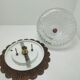 Ceiling lamp glass diamond tip and brass 70's