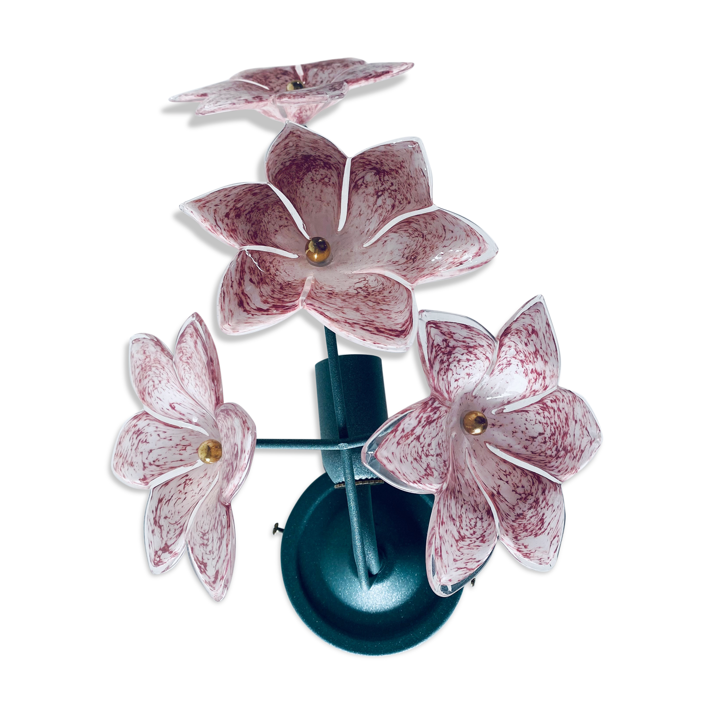 Murano glass flower wall lamp