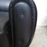 Fauteuil en cuir noir de luxe