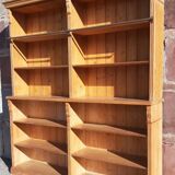 Pine bookcase (251 x 49 x height 288 cm)