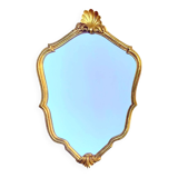 Antique wall mirror in golden resin - 43 x 66 cm
