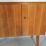 Scandinavian vintage wood and glass enfilade , 50s/60s