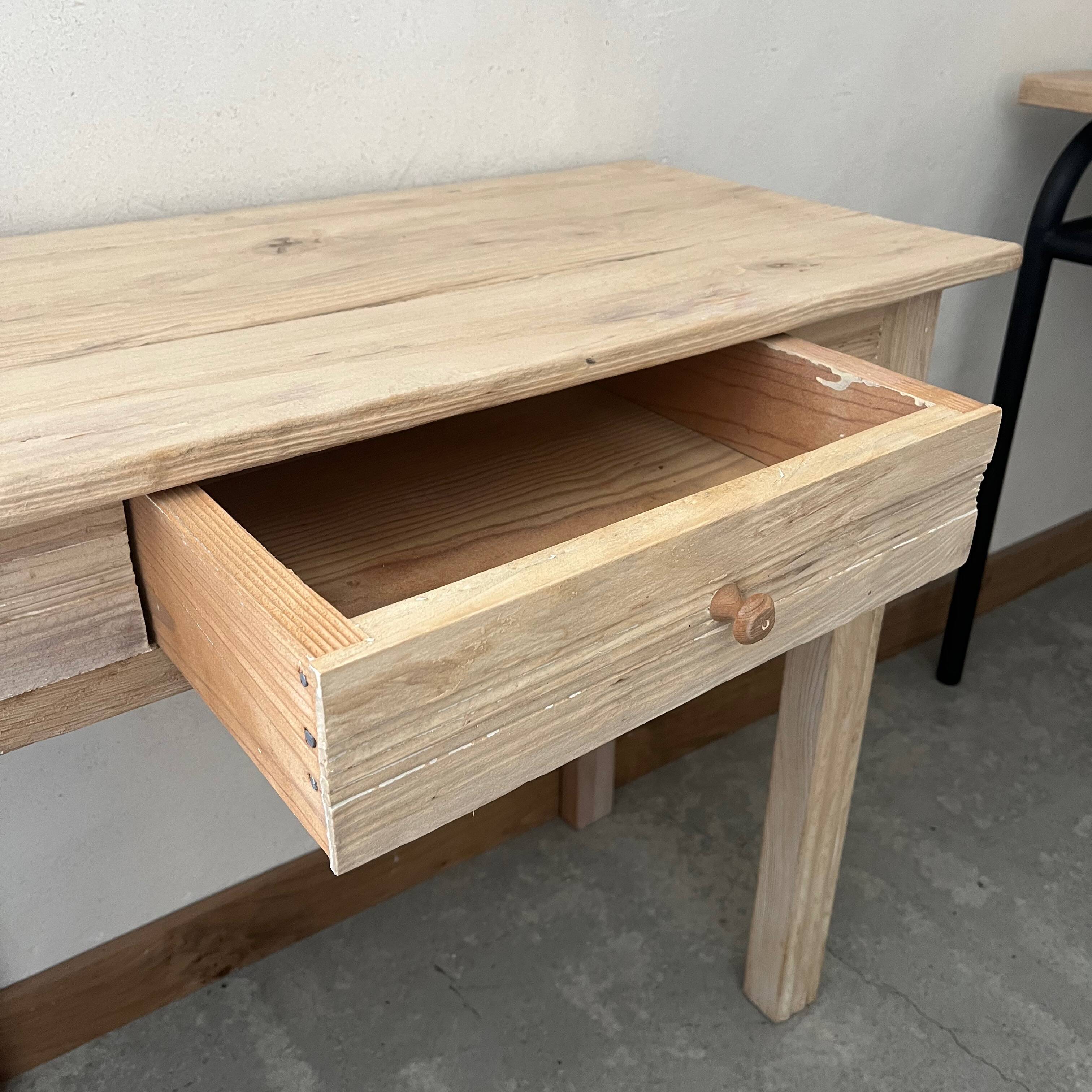 Raw wood desk