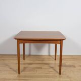 Mid-century square extendable teak dining table, Denmark, 1960s