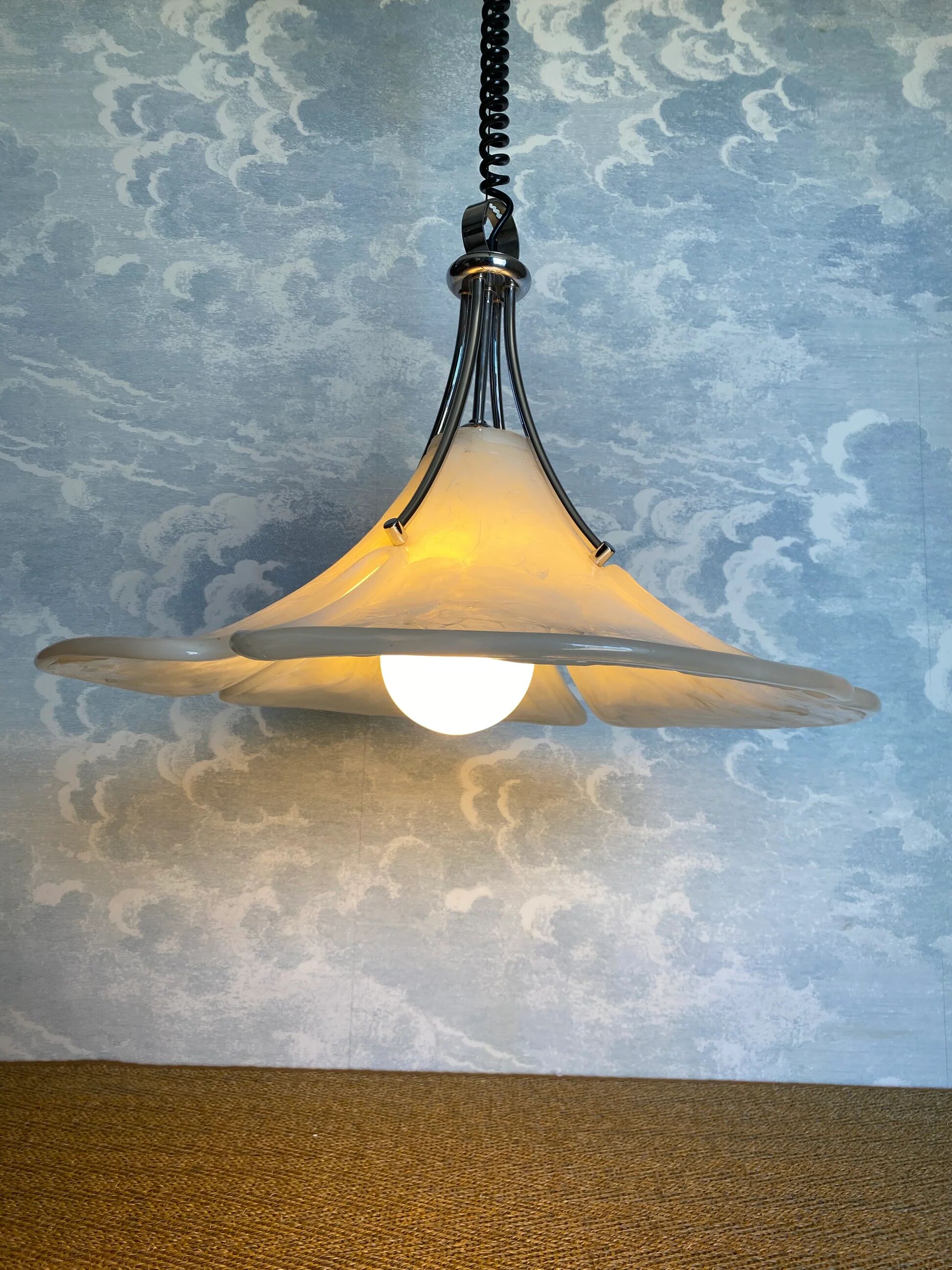 Height adjustable pendant light by Cosack Leuchten, Germany, 1970s