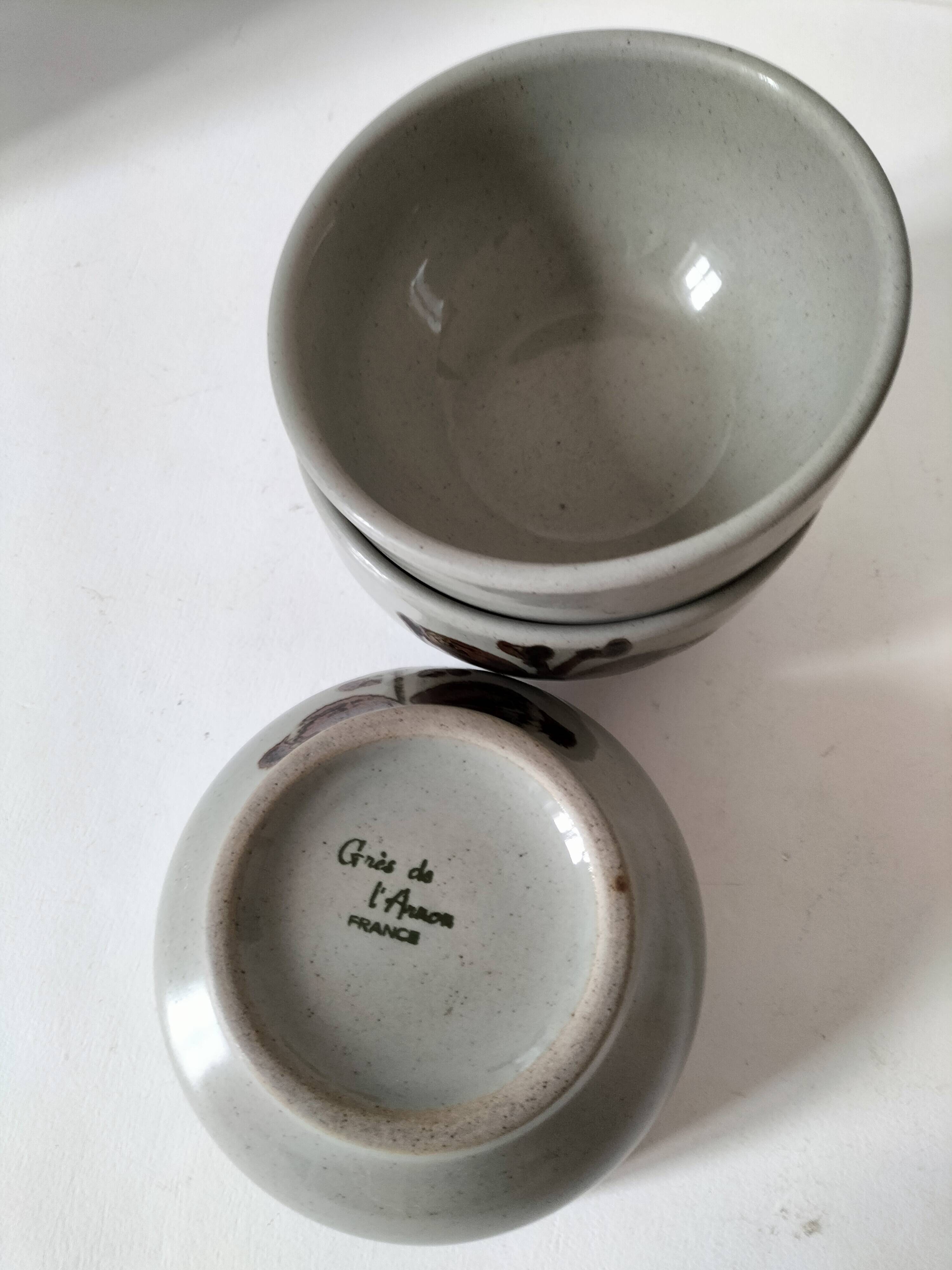 Trio bowls Grès de l'Arnon