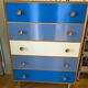 5-drawer wooden and formica chest of drawers Meredew Furniture